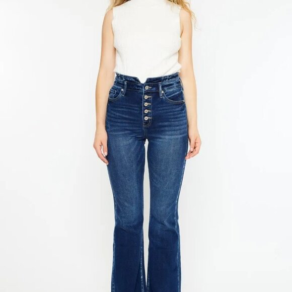 Kancan Button Fly High Rise Flare Jeans‎ - Picture 11 of 16